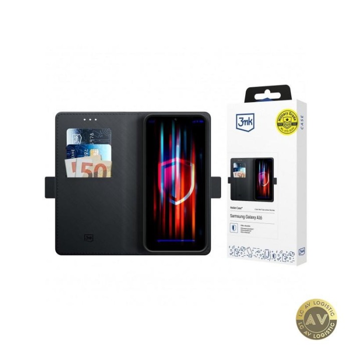 Husa pentru Samsung Galaxy A16 5G A166 / A16 4G A165 3MK Wallet Neagra
