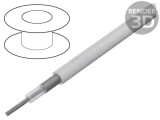 Cablu: coaxial RG58 litat Cu PVC alb &Oslash;cablu: 4,95mm 328ft