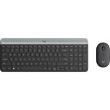 Kit tastatura + mouse wireless Logitech MK470, Slim, Negru Grafit