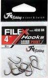 Carlige Filfishing 4030 Black Nickel Cu Paleta, Nr.14, 10buc/pac