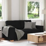 vidaXL Canapea cu 2 locuri, neagră, 180x78x84 cm, material textil 4104982