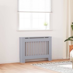 vidaXL Capac pentru radiator 2 pcs Gri 112 x 19 x 81.5 cm