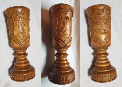 Trofeu SCULPT&amp;Uacute;RĂ in lemn LOCUL 3 SAH - DACIADA Editia a VIII Uniunea Sind. M.I.L foto