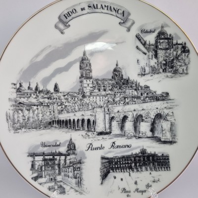 Farfurie decorativa portelan, veche , vintage - SALAMANCA foto