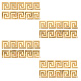 Set 8 Oglinzi Acrilice Autoadezive AllizBan, Dreptunghiulare 10cm, Decor Perete, Aurii