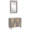 vidaXL Set de mobilier pentru baie Pe perete 2 pcs Gri 62 x 33 x 58 cm 3310153