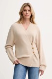 ISABELLE BLANCHE cardigan din amestec de l&acirc;nă culoarea bej, IS25FW-M152-F007