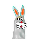 Prezervativ decorativ artistic CONDOMERIE Bunny, pictat manual, stil boem, din latex