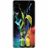 Husa silicon pentru Huawei P30, Abstract Color Bottles Splash