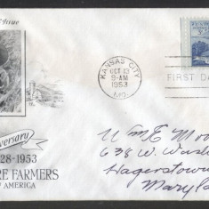 United States 1953 Future farmers FDC K.524