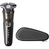 Aparat de barbierit Philips Shaver Seria 5000 S5886/30, barbierit umed si uscat, tehnologie SkinIQ, fara fir, capete flexibile 360&deg;, display LED, senz