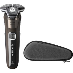 Aparat de barbierit Philips Shaver Seria 5000 S5886/30, barbierit umed si uscat, tehnologie SkinIQ, fara fir, capete flexibile 360&deg;, display LED, senz