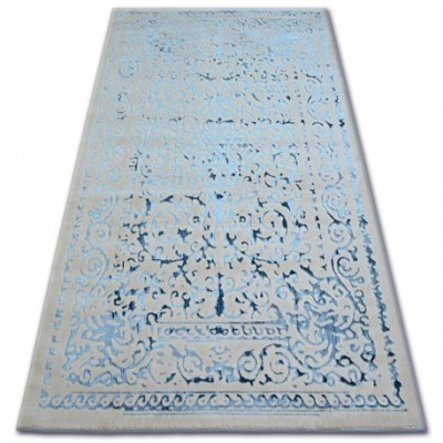 Covor acril Manyas 0916 gri si albastru, 80x150 cm foto