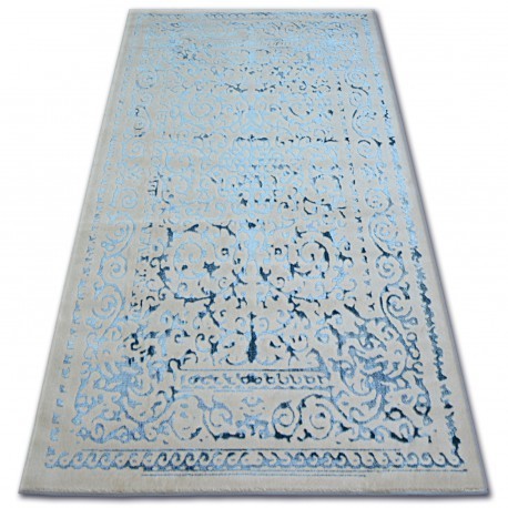 Covor acril Manyas 0916 gri si albastru, 80x150 cm