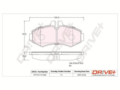 Dr!ve+ DP1010.10.0822 set placute frana,frana disc foto