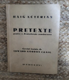 GORDON CRAIG SI IDEIA IN TEATRU - HAIG ACTERIAN 1936