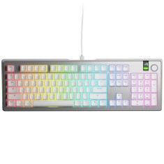 Glorious Tastatura mecanica GMMK 3 PRO 100% Prebuilt, USB-C, Fox Switches, US layout, 104 taste, Gri &quot;GLO-KB-GMMK3-PRO-100-PB-FOX-W-SIL-US&quot; (timbru ve