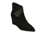 Botine elegante EPICA negre, M152B, din piele intoarsa