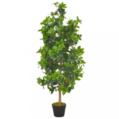 Plantă Artificială Dafin Cu Ghiveci Verde 120 cm 280179 foto