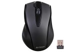 MOUSE A4tech, PC sau NB, wireless, 2.4GHz, optic, 1000 dpi, butoane/scroll 3/1, silent click, negru, &quot;G9-500FS-BK&quot; (timbru verde 0.18 lei)