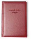 Agenda 2026 datata zilnica A5 (pentru programari), 365 zile, culoare bordo