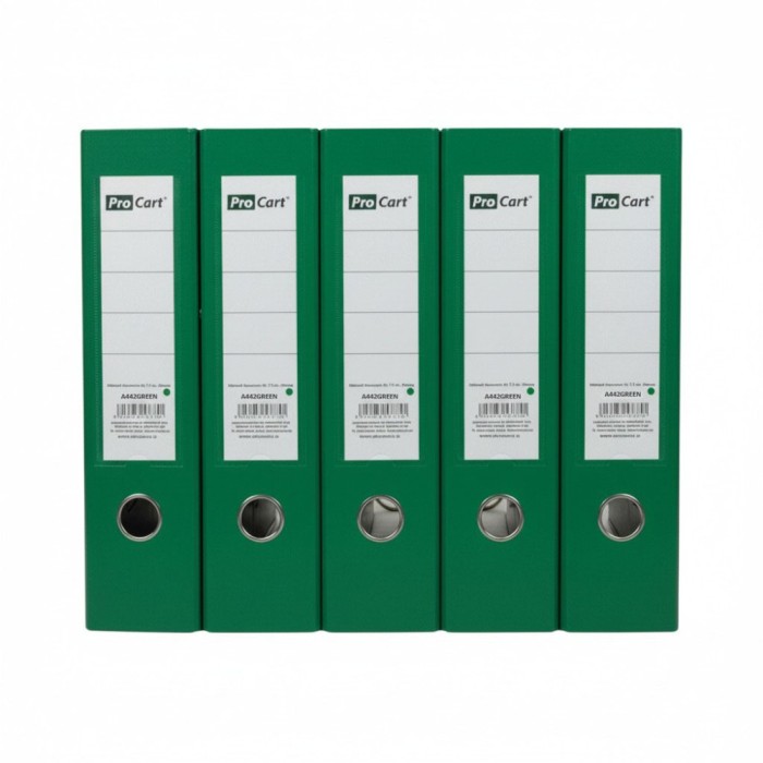 Biblioraft arhivare documente, A4, cotor 7.5 cm, pachet 5 bucati - Gri