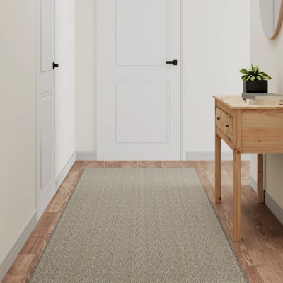 Covor traversă cu aspect sisal, argintiu, 80x250 cm foto