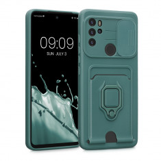 Husa Kwmobile pentru Motorola Moto G60s, Silicon, Verde, 58137.169