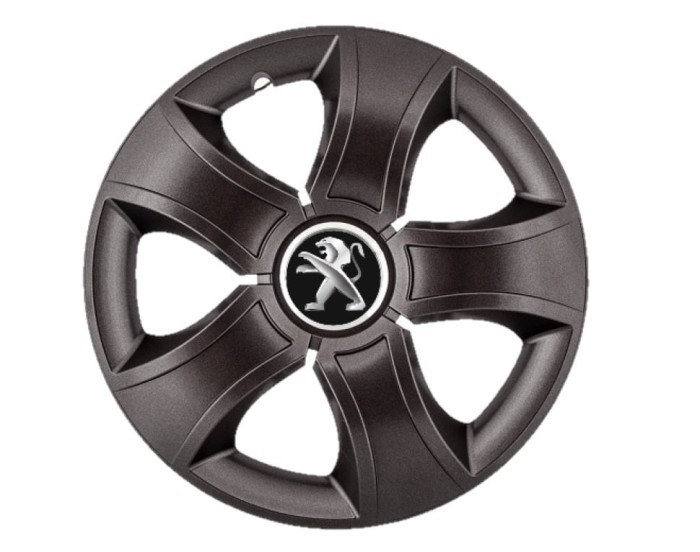 Set 4 capace roti Bis Negru R16 pentru gama auto Peugeot