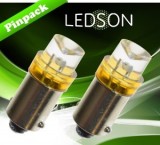 Set 2 Becuri LED T4W BA9s 24V Galbene LEDSON Auto Interior Pozitie Numar