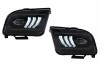 Faruri Full LED Ford Mustang V Pre-Facelift (2005-2009) Negru cu Semnal Dinamic Secvential Performance AutoTuning, KITT Lightning