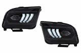 Faruri Full LED Ford Mustang V Pre-Facelift (2005-2009) Negru cu Semnal Dinamic Secvential Performance AutoTuning, KITT Lightning