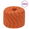 VidaXL Frânghie de barcă, portocaliu, 12 mm, 25 m, polipropilenă
