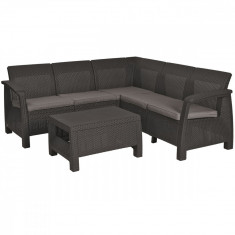 Set mobilier gradina graphite Keter Corfu Relax II