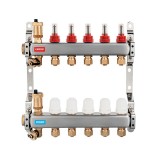 DISTRIBUITOR COLECTOR 10 CAI FERRO SN-RZP10S INOX 1 CU DEBITMETRE RACORD 16X2MM