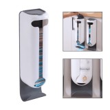 Suport pentru Pungi Koken, Organizator din plastic cu capac, Spatiu suplimentar pentru saci de gunoi, 37x10x8,4 cm, Alb