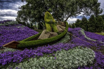 Tablou canvas Parc cu viorele, 75 x 50 cm foto