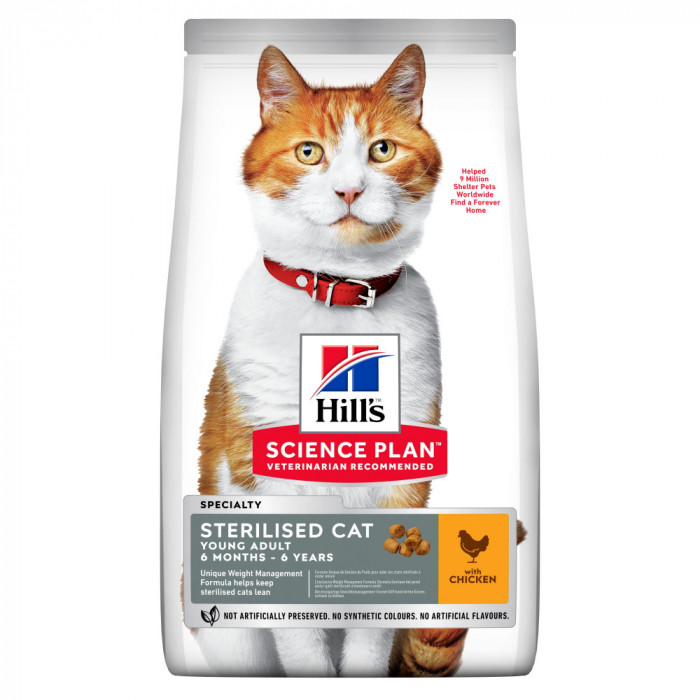 Hill&amp;#039;s Science Plan Feline Young Adult Sterilised Cat Chicken 3 kg