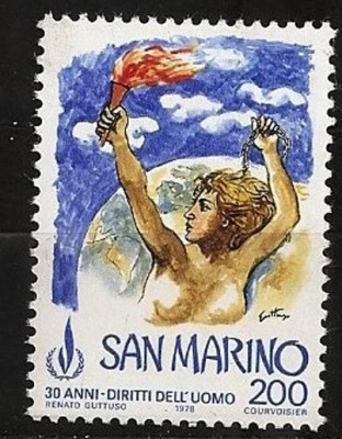 C2246 - San Marino 1978 - Drepturile Omului neuzat,perfecta stare foto