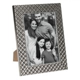 Ramă Foto, Model cu Romburi Reliefate, Culoare Gri, Dimensiune Fotografie 13x18 cm, Oem