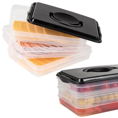 Container pentru depozitare alimente 3 nivele 3x600 ml Handy KitchenServ foto