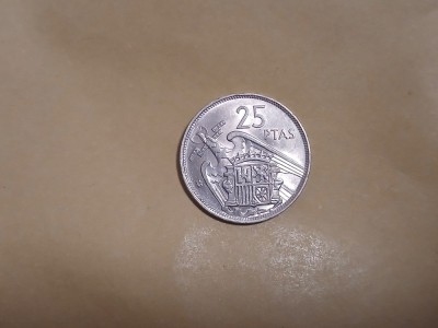 25 pesetas 1957 foto