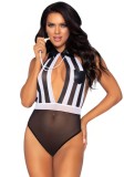 Costum Arbitru Roleplay Leg Avenue, Negru si Alb, S-L