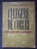 CULEGERE DE CORURI pentru scoli medii si pedagogice - Botez, Popescu
