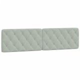 Cumpara ieftin Perna tablie de pat, gri deschis, 200 cm, catifea