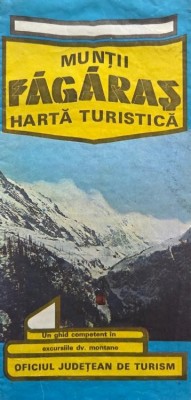 Munti Fagaras. Harta turistica foto
