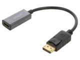 Adaptor DisplayPort 1.2 la HDMI 1.4, mufă DisplayPort și soclu HDMI