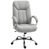 Vinsetto Scaun de birou ergonomic, spatar inalt, husa de respirabil, inaltime ajustabila, Gri | Aosom Romania