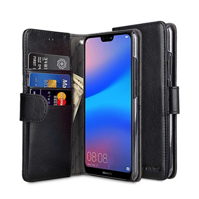 Husa Telefon Wallet Case Huawei P20 Black BeHello foto