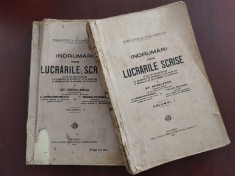 &Icirc;ndrumări pentru lucrările scrise ce se dau &icirc;nvățătorilor - Șt. Negulescu - D. Constantinescu - Traian Pețanca - 2 volume 1928